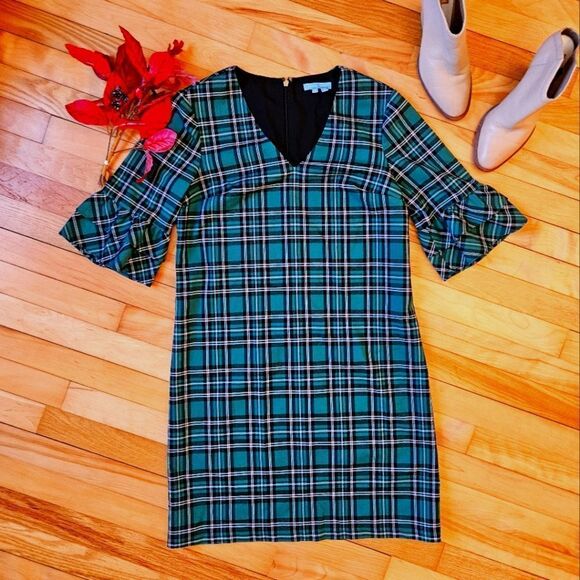 Draper James Plaid Green Dress - Picture 1 of 10